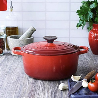 LE CREUSET 酷彩 铸铁汤锅 24cm 红色