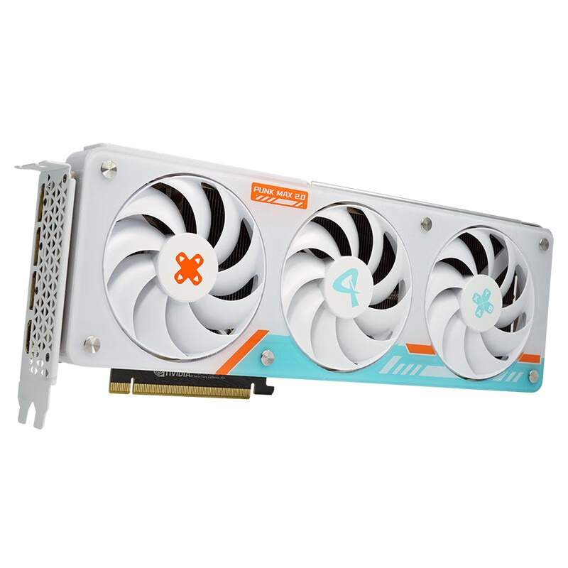 AX 电竞叛客 GeForce RTX 4070 X3W OC 12G 显卡 白色