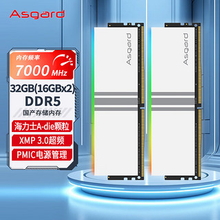 Asgard 阿斯加特 女武神·瓦尔基里 DDR5 7000MHz RGB 台式机内存 灯条 白色 32GB 16GBx2