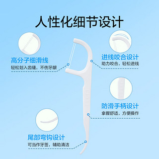 京东京造 细滑双线抗菌牙线棒 100支/袋*5袋 清洁齿缝牙签牙线棒 量贩装 【☆·囤货500支】双线抗菌