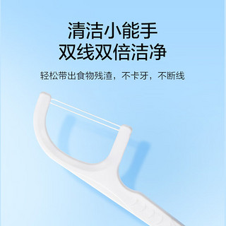 京东京造 细滑双线抗菌牙线棒 100支/袋*5袋 清洁齿缝牙签牙线棒 量贩装 【☆·囤货500支】双线抗菌