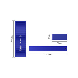 ORICO 奥睿科 固态U盘大容量高速U盘移动快闪优盘Type-C电脑手机UFSD 集装箱 Type-c-深海蓝