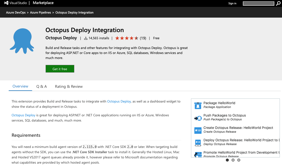 Octopus Deploy Integration for Azure DevOps