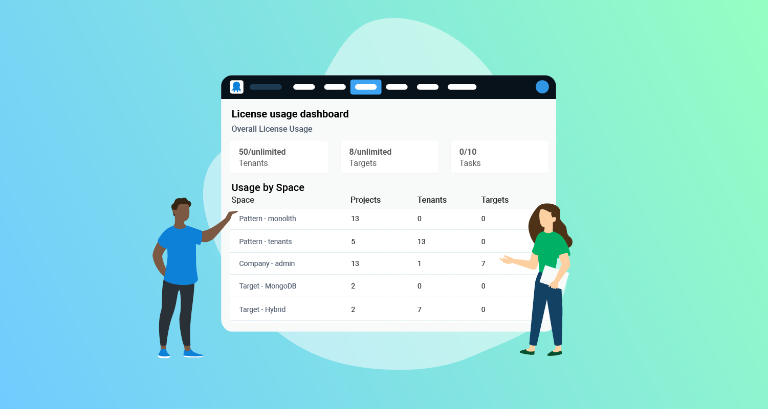 Octopus license usage dashboard