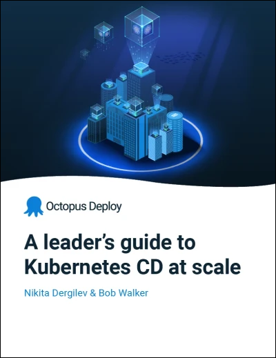 White paper cover for A leader's guide to Kubernetes CD at scale