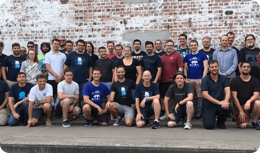 team group photo history of octopus 2018