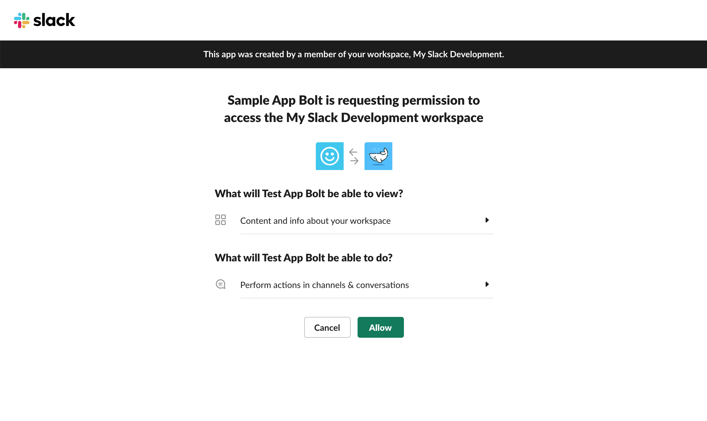 OAuth UI in app installation process