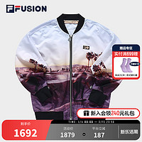 FILAFUSIONxN°21斐乐梭织外套情侣款2023夏新宽松棒球领上衣