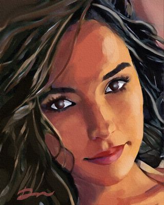 GAL GADOT #4  Original 16x20 Acrylic on Canvas (SOLD)