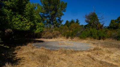 The former turntable of the Ramohs Pacific Railroad