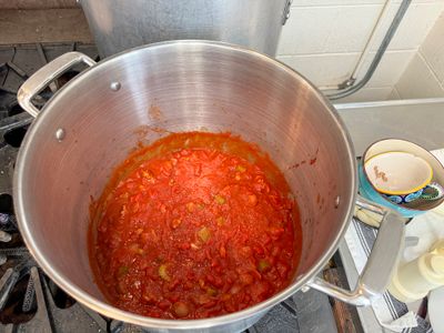 Big pot of Ratatouille Sauce