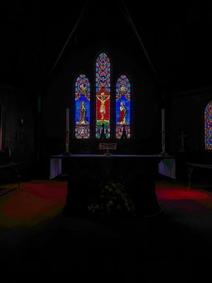 At the altar of the Trinity Cathedral