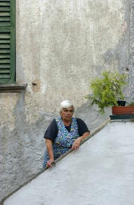 Woman On Steps