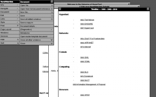 Progressive enhancement. Marking up (and styling) an interactive timeline that looks good in a modern browser and still works in the first ever web browser.