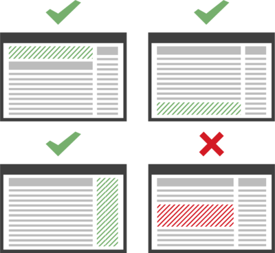 Kriterien für Acceptable Ads – Platzierung