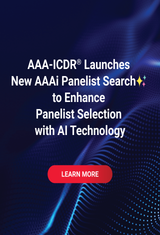 AAA-ICDR® Launches New AAAi Panelist Search✨ to Enhance Panelist Selection with AI Technology