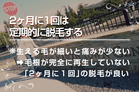 5-3.2ヶ月に1回は定期的に脱毛する