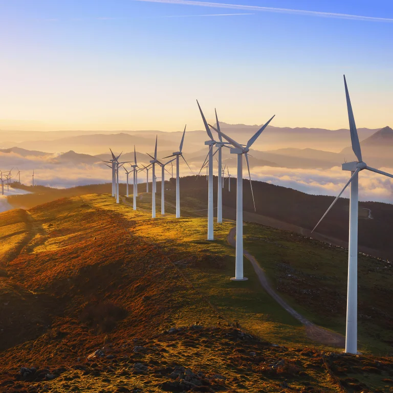 windmills on a mountain