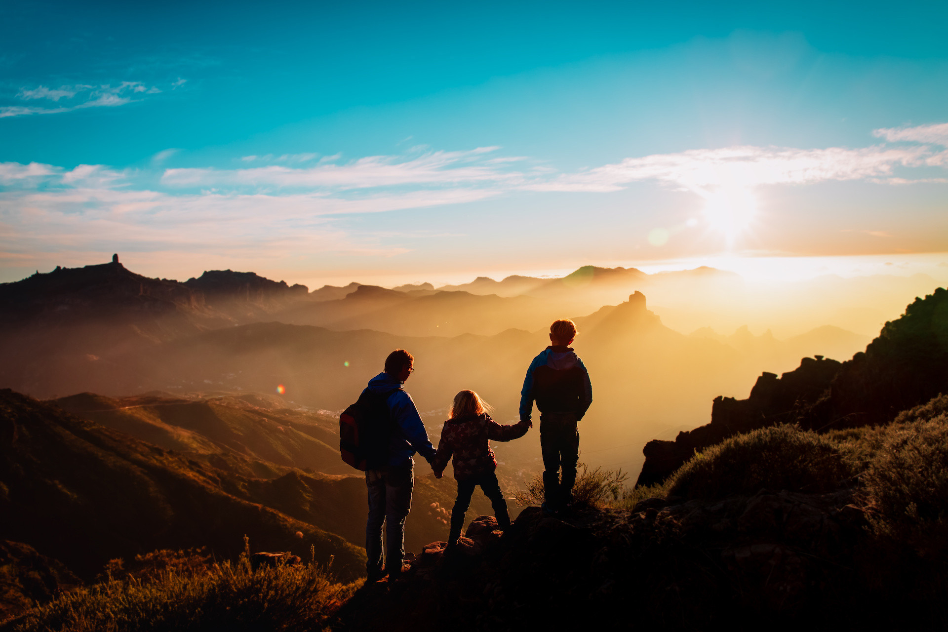 Sunny mountain top