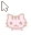 cute light pink cat cursor