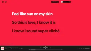 Spotify Fullscreen lyrics