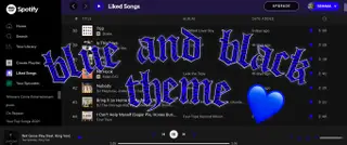 ⋆ ˚｡⋆୨୧˚ blue and black spotify theme ˚୨୧⋆｡˚ ⋆