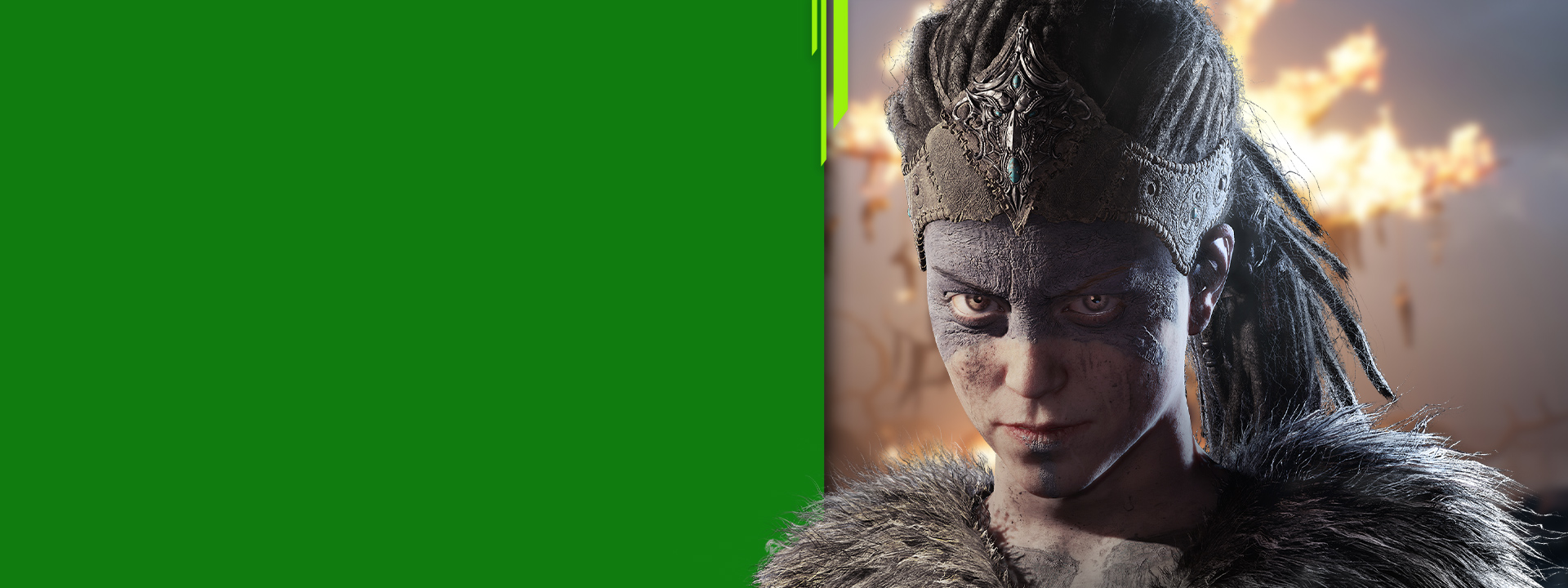 Сенуа, душевнобольная кельтская воительница из игры Hellblade: Senua's Sacrifice