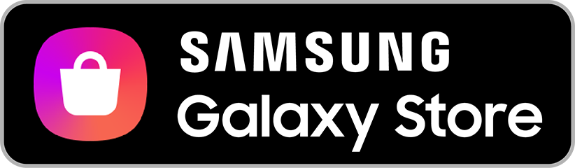 Schaltfläche mit dem Samsung Galaxy Store-Logo und dem Text „Samsung Galaxy Store“