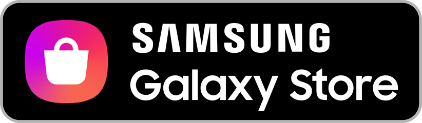 Κουμπί με το λογότυπο του Samsung Galaxy Store και κείμενο ”Samsung Galaxy Store”