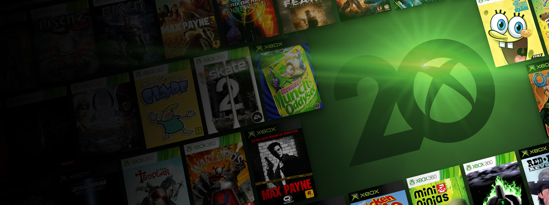 Kolekcia fotografií obalov hier pre Xbox One, Xbox 360 a pôvodnú konzolu Xbox