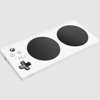 Pohľad zblízka na ovládač Xbox Adaptive Controller