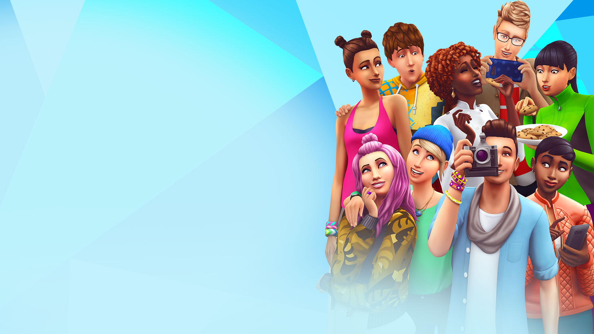 Collage de personnages des Sims 4