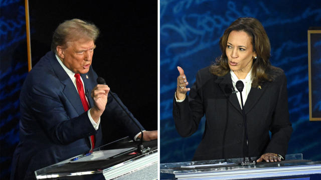 Former President Donald Trump and Vice President Kamala Harris at the presidential debate 