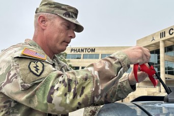 Local law enforcement joins III Armored Corps leadership for safe driving campaign at The Great Place