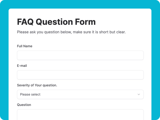 FAQ Question Form