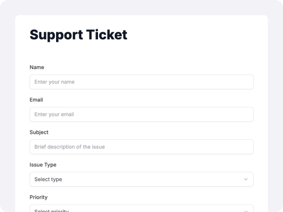 Support Ticket