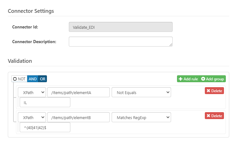 Validate Connector Example