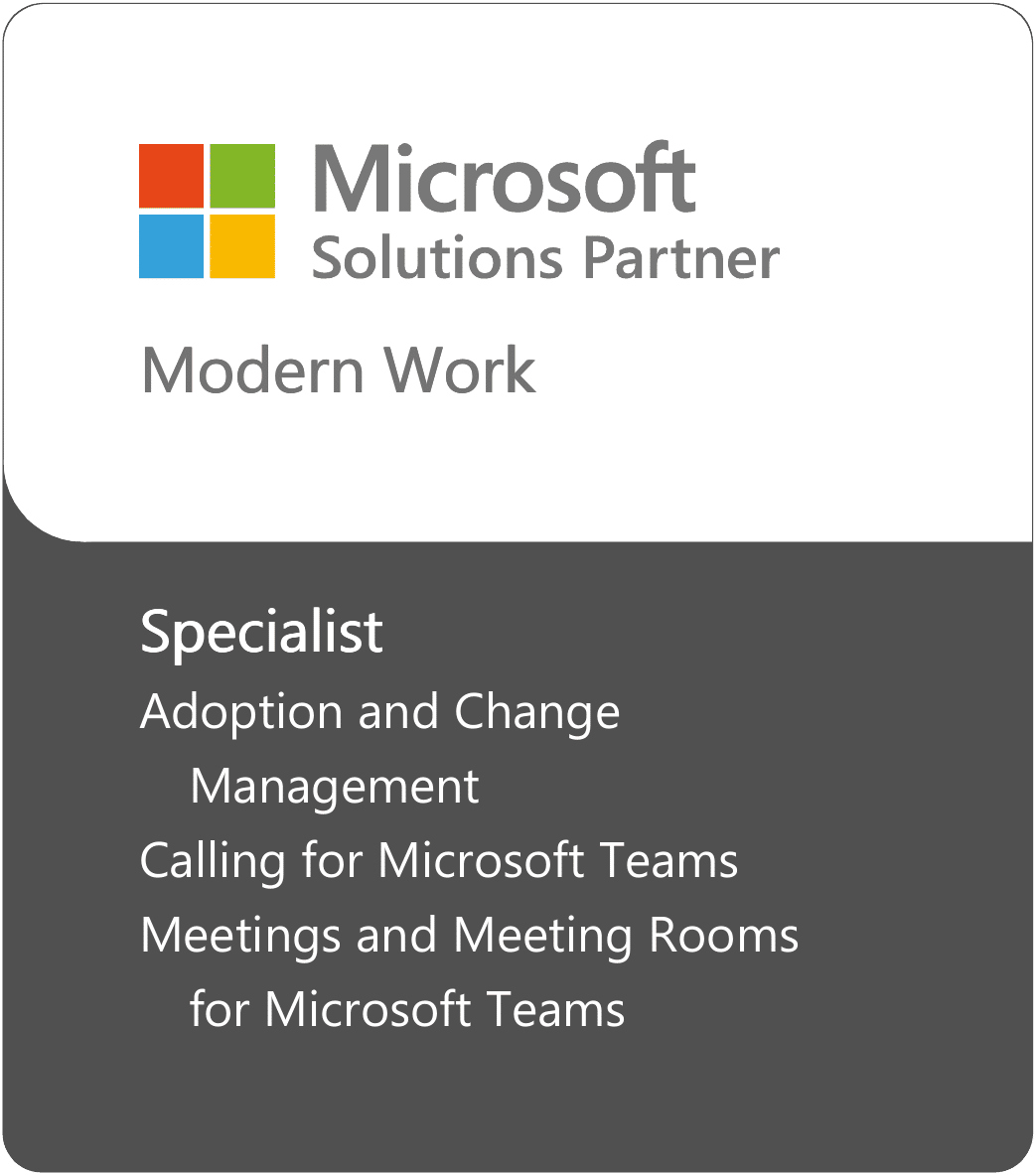 Microsoft Badge Modern Work partner specialization badge