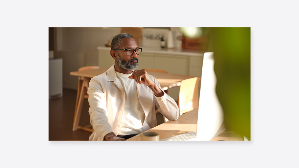 a man sitting on a table