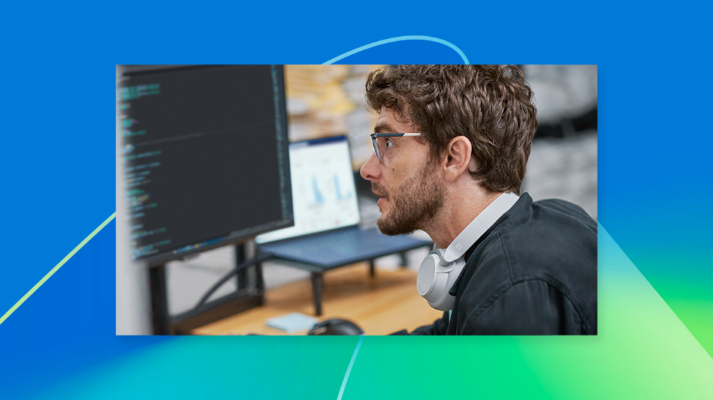 Man working on computer