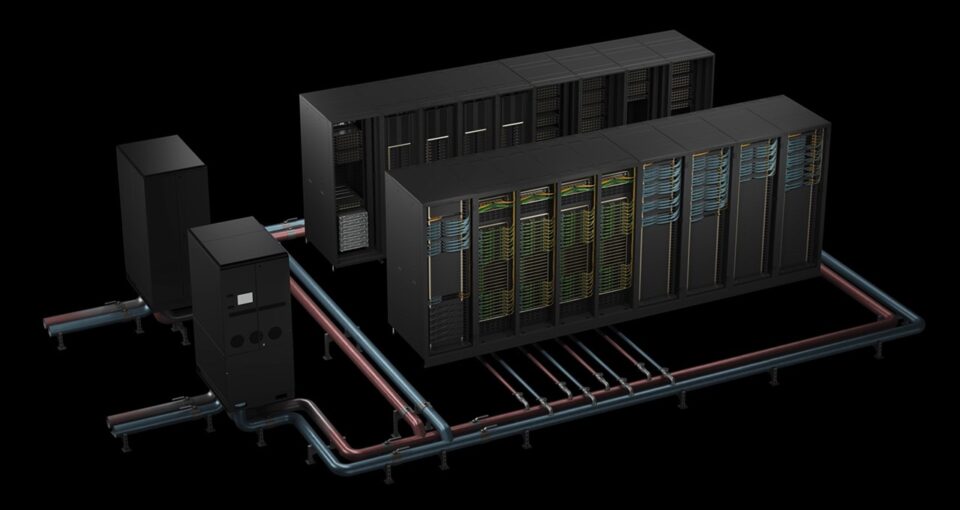 Rendering of NVIDIA Blackwell-powered data center