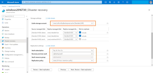 Select the cache storage