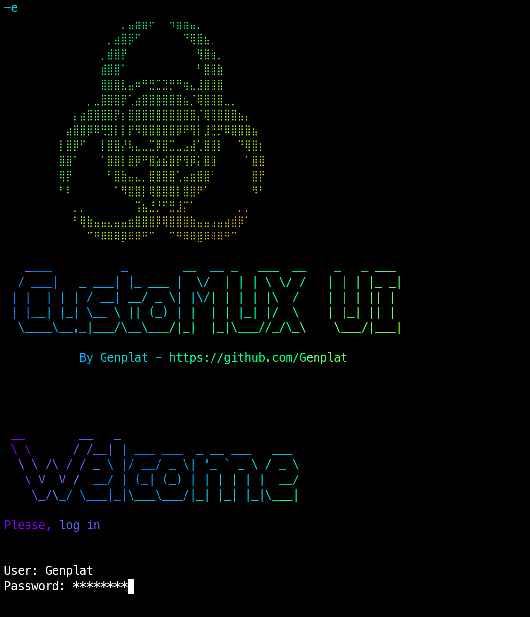 Termux login screenshoot