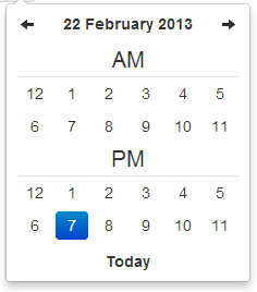 Datetimepicker day view meridian