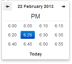 Datetimepicker hour view meridian