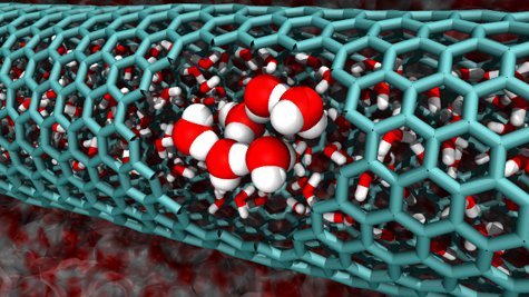 cutaway of a 2.0 nanometer-diameter carbon nanotube