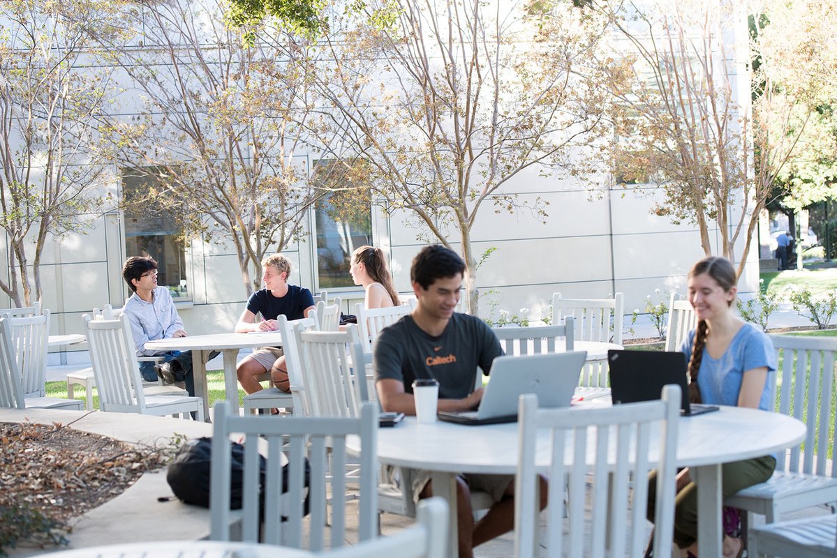 students at table