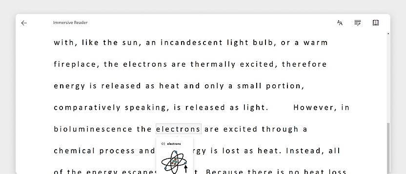 Electrons release energy as heat in incandescent light but via chemical process in bioluminescence