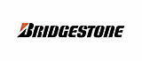 Bridgestone-Logo mit schwarzem Text und einem orangefarbenen und roten stilisierten „b“ auf der linken Seite.