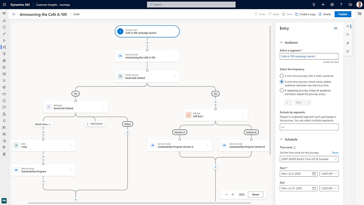 A screen shot of a flowchart in azure.